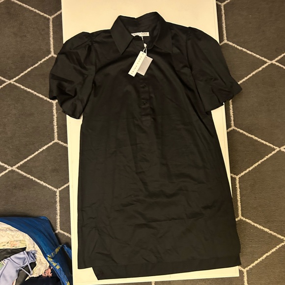 Trina Turk Black Rilee Dress with Puff Sleeves - Picture 5 of 8